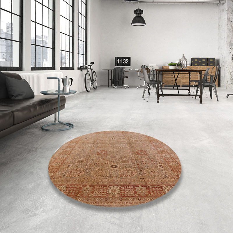 Tapis oriental brun clair, Rond 5 pi