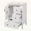 Meuble-lavabo 24 po avec lavabo, tiroirs à fermeture douce, armoire, poignées en métal rétro-1546097604