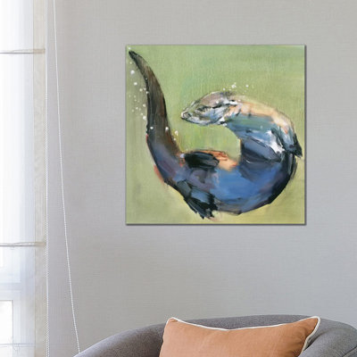 Otter 1 Piece Wrapped Canvas Wall Art