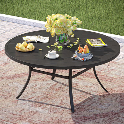 53" Patio Roud Metal Dining Table