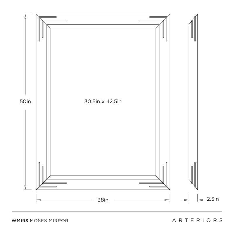 Moses Rectangle Beveled Mirror