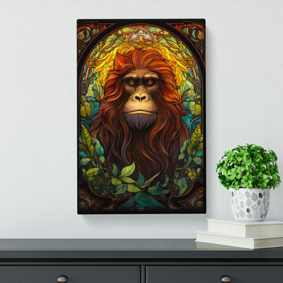 Orangutan Nouveau - Wrapped Canvas