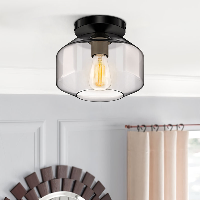 Plafonnier semi-encastré 1 lumière 8,85 po Alen, Transparent