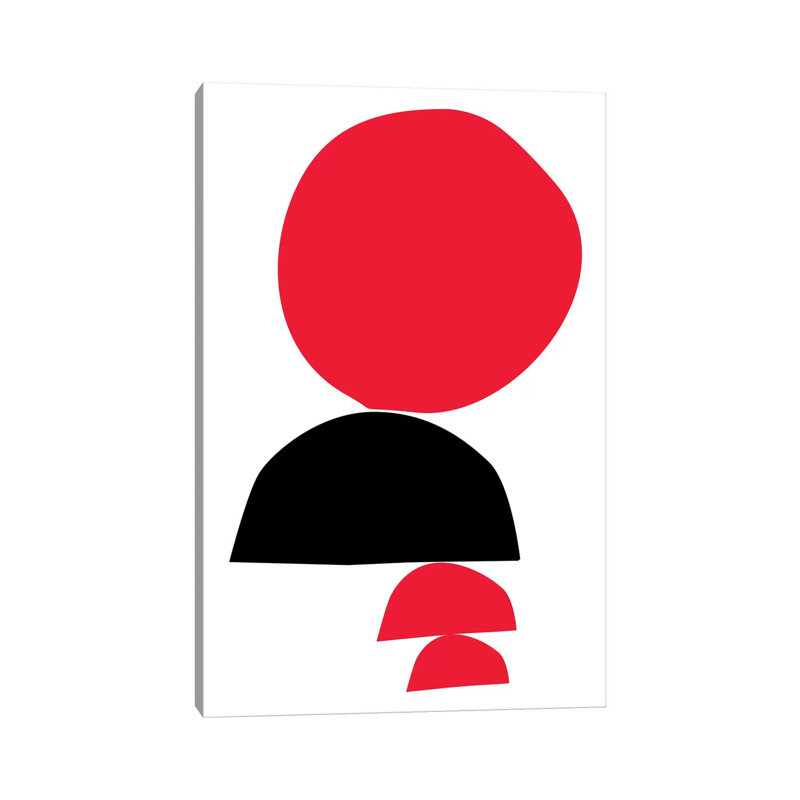 «Stacked - Red and Black», impression sur toile tendue, H 12 po x l 8 po x P 0,75 po