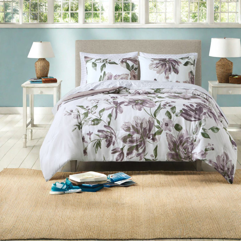 Complete Queen Bedding Sets, Polyester Floral Modern Home Comfort