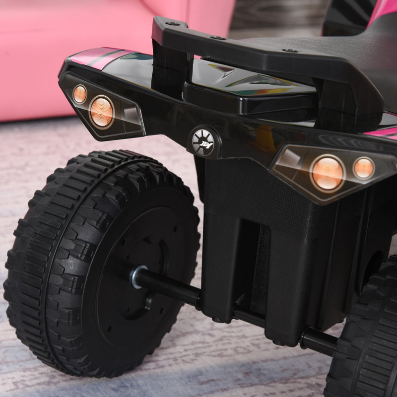 Pink 4-Wheel Ride-On ATV with Music and Lights