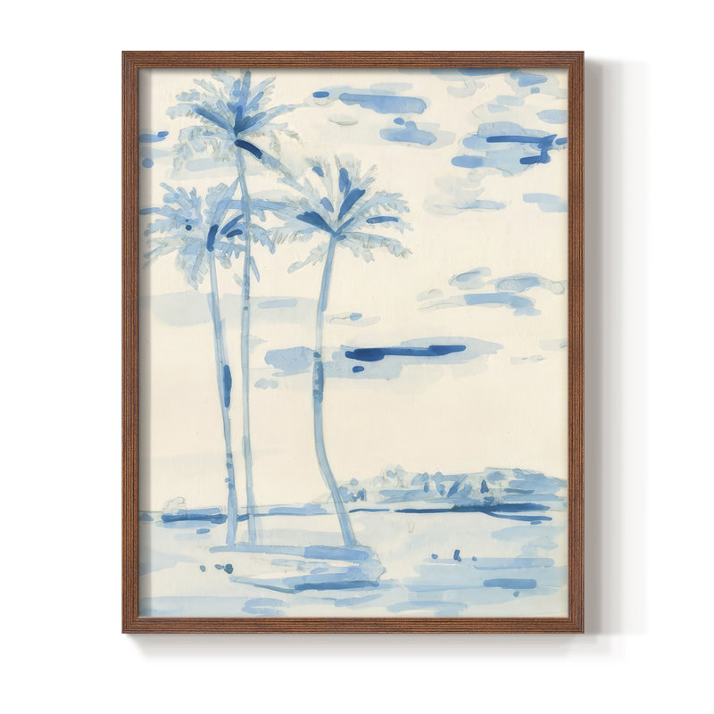 «Coconut Grove II», reproduction encadrée - bois massif, H 21 po x l 17 po, Noyer