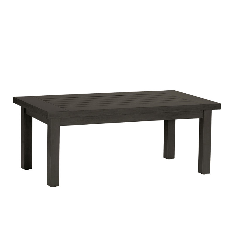 Club Aluminum Rectangular Coffee Table Slate Gray, Slate Gray