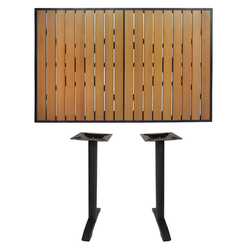 Table rectangulaire L 48 po x l 32 po Longport, Noir
