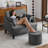 41" Oversized Accent Chair With Ottoman - 33.5'' Wide Seat Comfy Armchair And 2 Pillows-1115277379