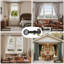 Tringle à rideaux pour fenêtre 48-90 pouces (4-7.5Ft), tringle à rideaux décorative noir mat réglable, tringle à draperie robuste de 1 pouce pour le salon, la cuisine et la chambre à coucher