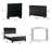Ben Four Piece Queen Size Bedroom Set, Transitional Style, Black, Bronze-109423077