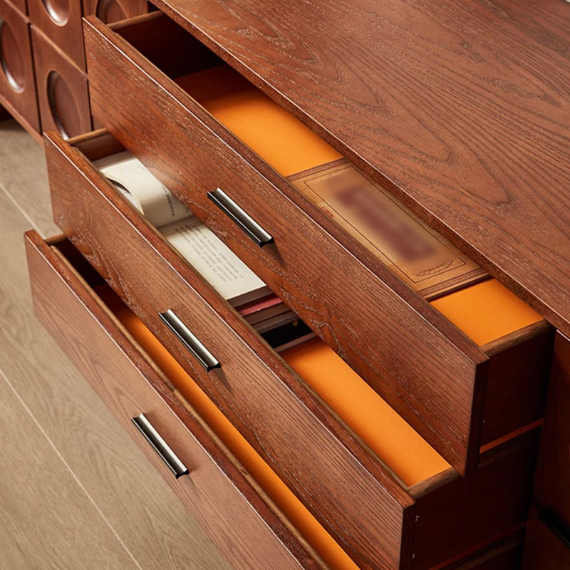 Meuble télé de style français, Bois brun foncé
