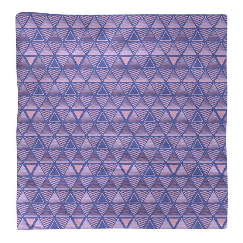 Jordao Cotton Abstract Square Napkin, Blue/Pink, 0.1" H x 10" W x 10" D
