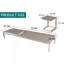Table basse d'extérieur entièrement en aluminium