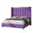 Gerasim Queen Bed Frame with 57" Tall Headboard, Velvet Upholstered Platform Bed,Purple-1935209612-1935209615