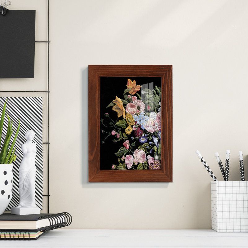 Diptyque baroque de l'UA CH I - impression encadrée avec verre, H 7 po x l 5 po x P 1 po, Châtaigne