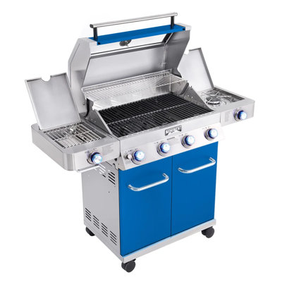 Barbecue au propane liquide à 4 brûleurs et 2 brûleurs en acier inoxydable avec brûleur latéral infrarouge 35633 Monument Grills 35633