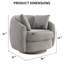 Fauteuil d'appoint pivotant moderne de 38 po de large avec rangement sous le siège et 2 coussins amovibles (ensemble de 2)-343725374