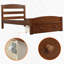 Lit plateforme simple avec rangement en bois massif Granita-507456238