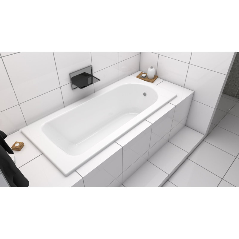 Saniform Plus 63'' x 29.5'' Soaking Porcelain Enameled Steel Bathtub