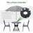 Nicole 33-Inch Roud Patio Dining Table for Lawn, Garden, Outside, Black