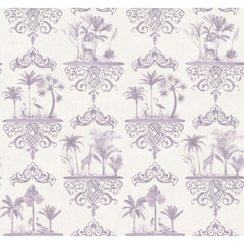 Rousseau Toile Wallpaper Roll, Dove