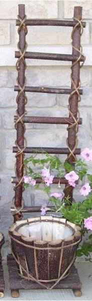 Pot à fleurs en bois Glenna, H 36 po x l 9 po x P 9 po