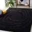 Amberjo Solid Colour Machine Made Power Loom Area Rug in Black-843915798