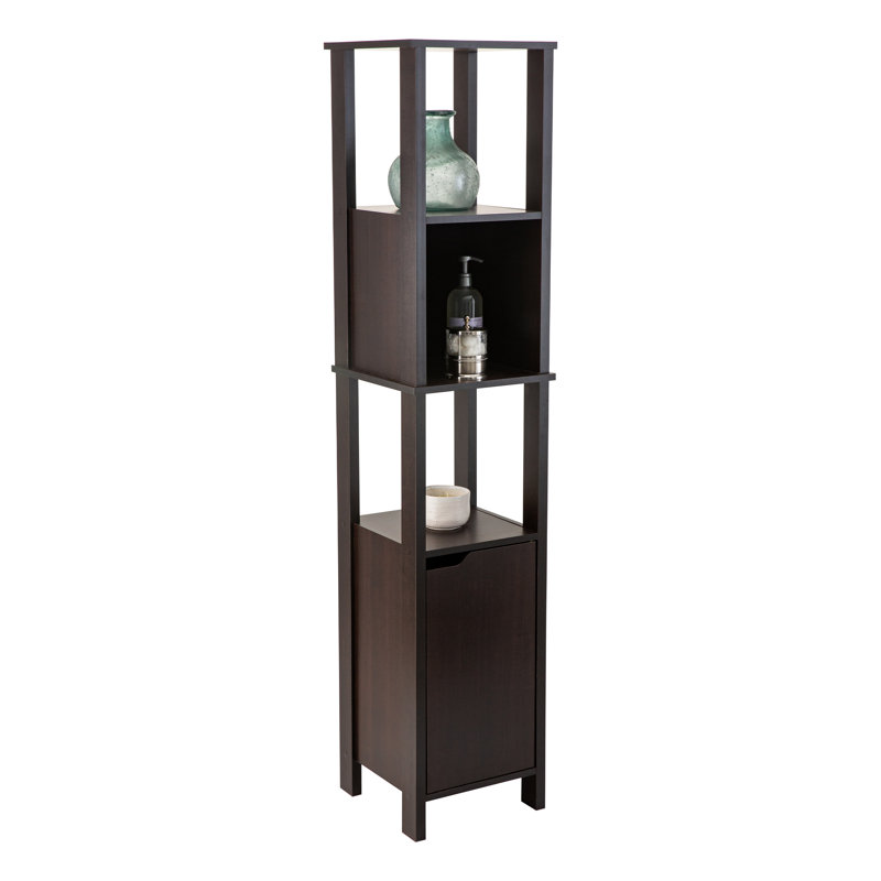Armoire de salle de bain autoportante l 14,13 po x H 67 po x P 14,13 po