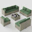 9 Pieces Design-Oriented Rattan Patio Conversation Sets With Cushions-161514290