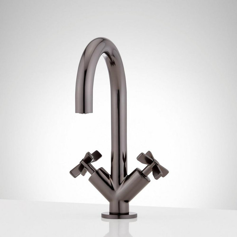 Vassor 1.2 GPM Single Hole Bathroom Faucet, Gunmetal