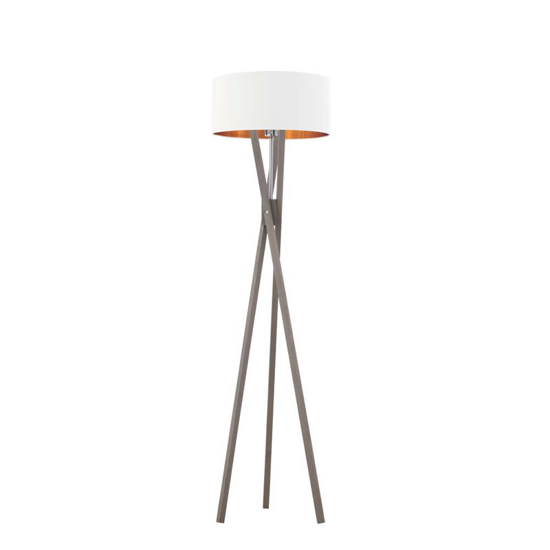 Quinnlynn 150cm Tripod Floor Lamp, White, Grey