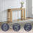 Solid Wood 56" Console Table, Light Oak-1635374248-1635374255