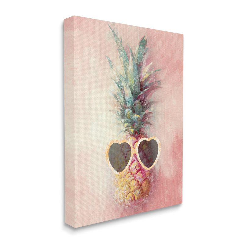 Glam ananas et lunettes de soleil par Ziwei Li, H 48 po x l 36 po x P 1,5 po