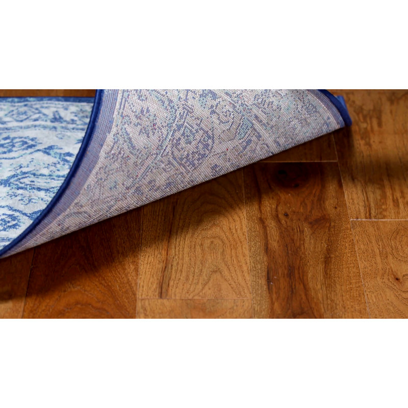 Brentwood 6' x 12' Reversible Blue Synthetic Rug
