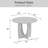 30" H Round Solid and Manufactured Wood Cross Pedestal Dining Table-30876439-30876434