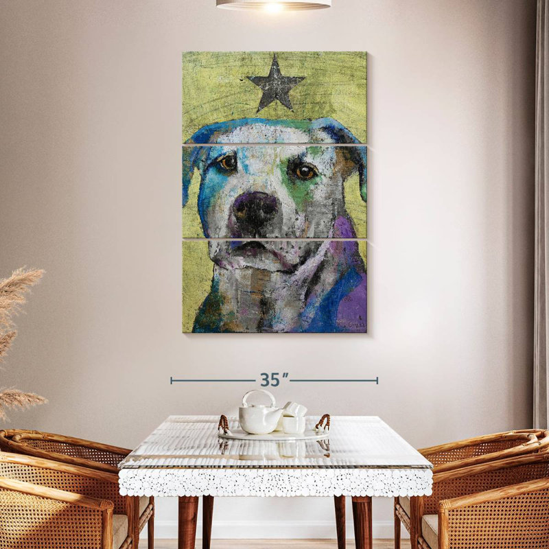 Brampt Pit Bull Terrier, 50" H x 32" W