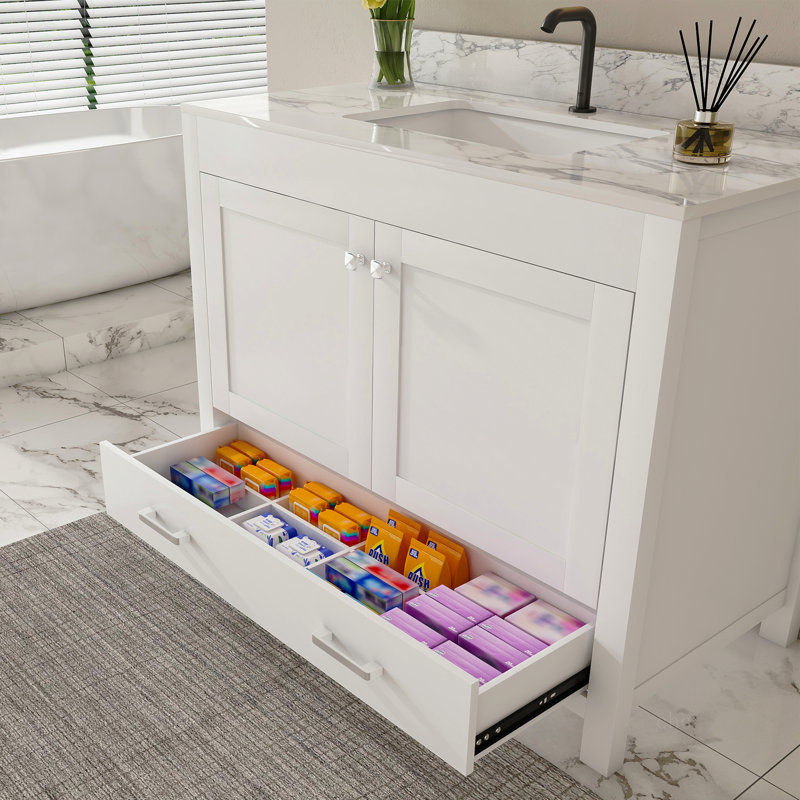 Meuble-lavabo moderne 43 po, White