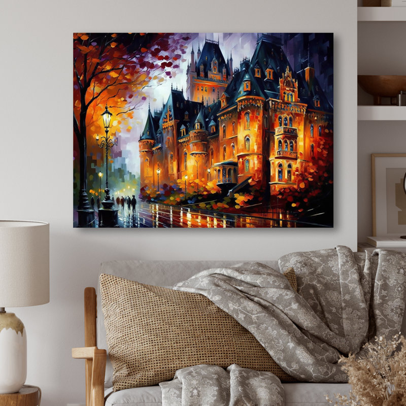 «Chateau Frontenac in Winter III», reproduction sur toile, L 20 po x H 12 po, Toile tendue