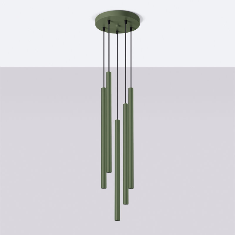 Berthile - Light Pendant, Green, 14cm W x 27cm D, 5 Lights