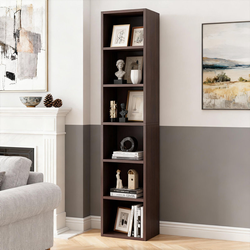 Bibliothèque industrielle 71 "avec structure en métal, (6 tablettes) H 70,87 po x l 11,81 po x P 11,81 po, Bleu