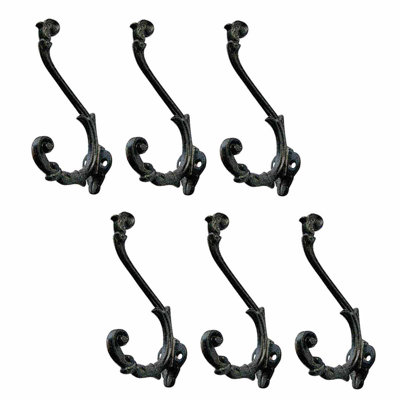 Wrought Iron Double Wall Mounted Robe Hook