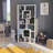  72.8''H Geometric Display Bookcase with Open Shelves
