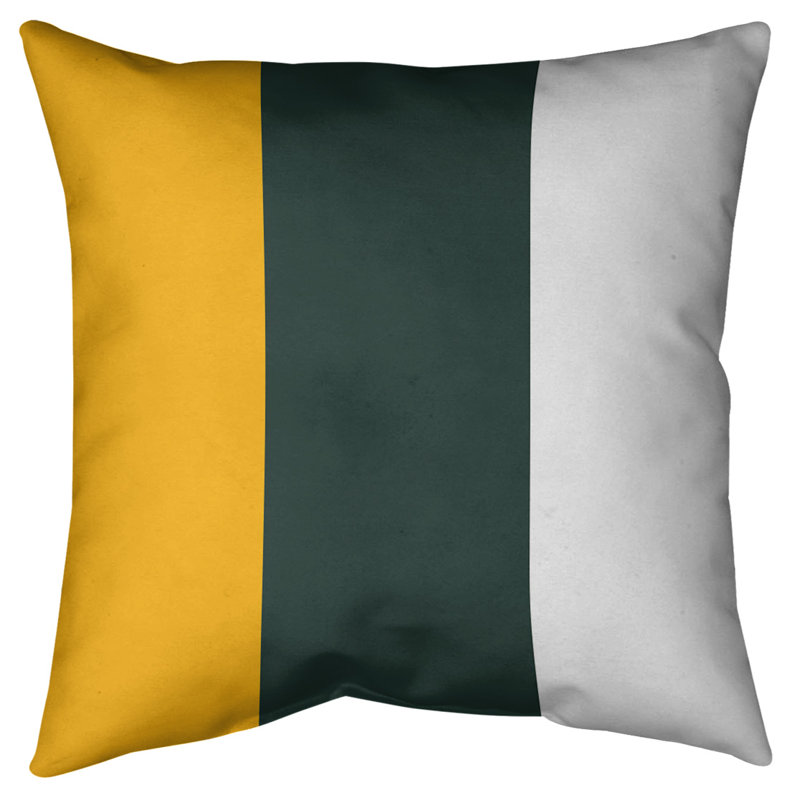 Coussin décoratif d'intérieur/d'extérieur, 18 po x 18 po, Vert