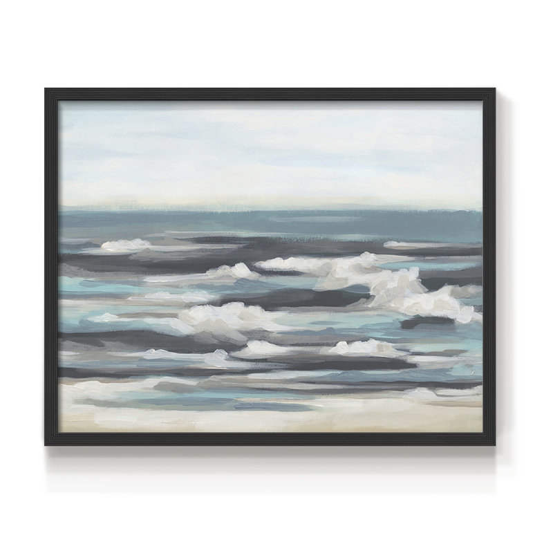 «Gentle Surf II», reproduction encadrée, H 22 po x l 28 po, Noir, noir, noir, noir