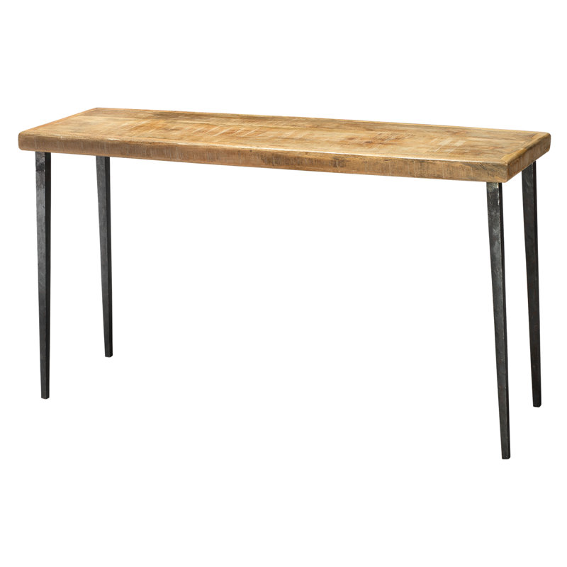 53'' Solid Wood Top Console Table