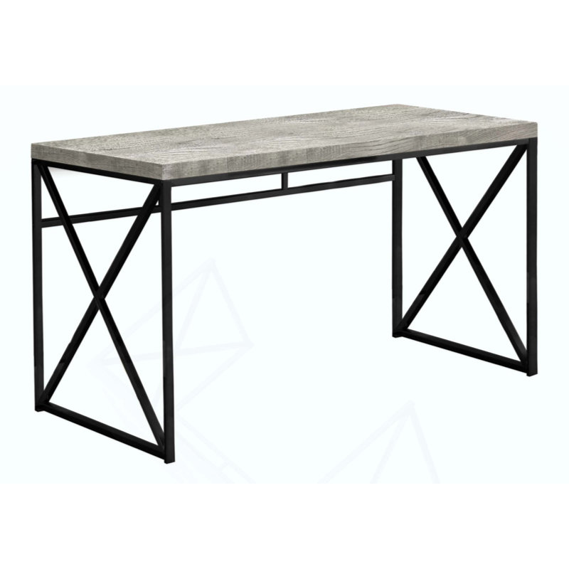 Bureau d'ordinateur, bureau personnel, ordinateur portable, travail, métal, contemporain, moderne, Gris