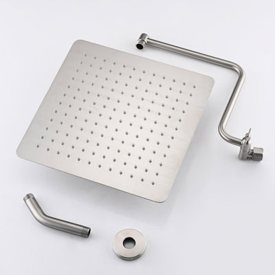Pomme de douche à pluie en acier inoxydable 12 po, mise à l'échelle pour une utilisation à long terme, commodité autonettoyante de 12 po