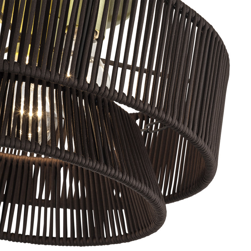 Grande semi-encastrée 3 lumières Colas, Antique Brass, 9.25" H x 15" W x 15" D, Brown